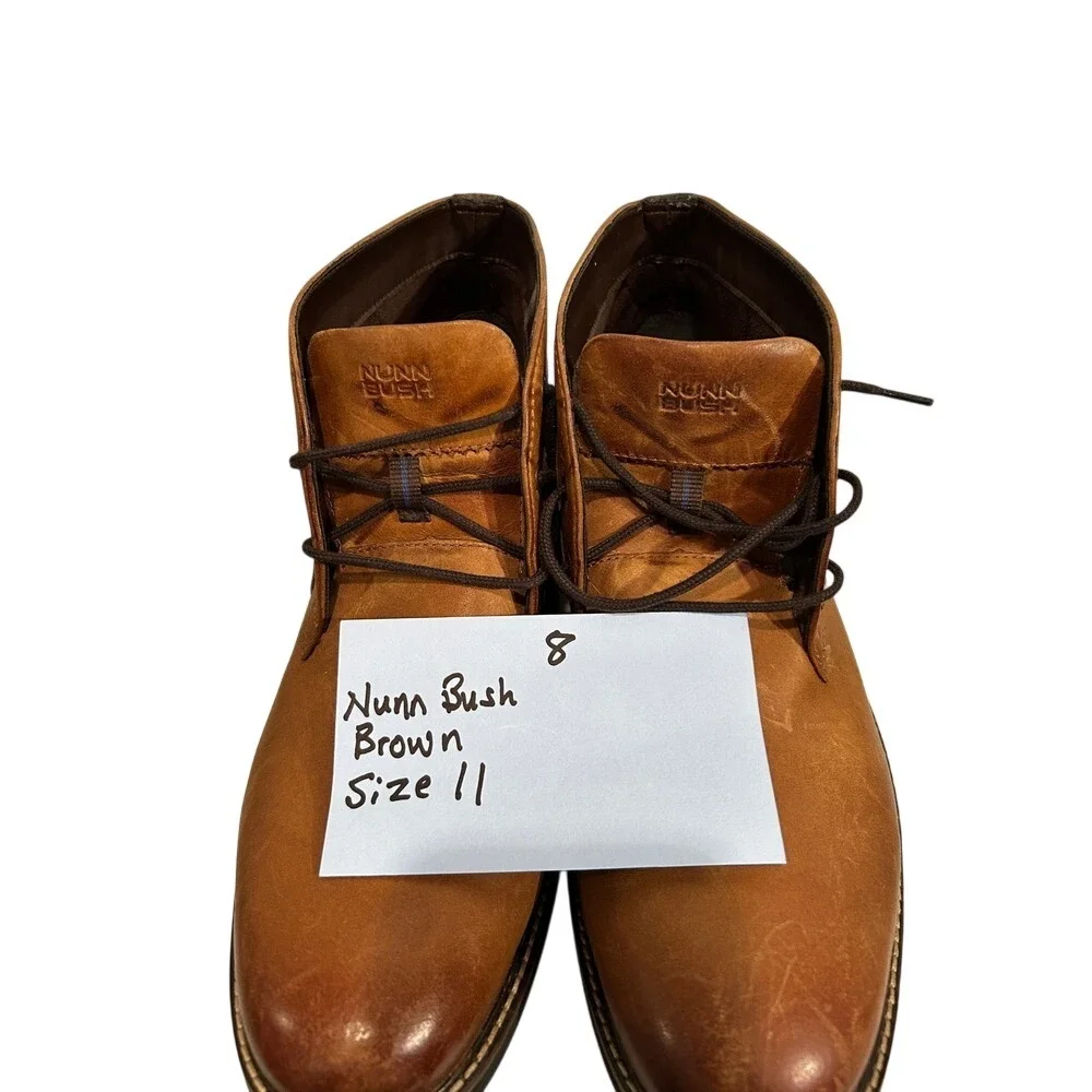 Nunn Bush 84777 Men's Size 11 Brown Leather Chukka‎ Boots